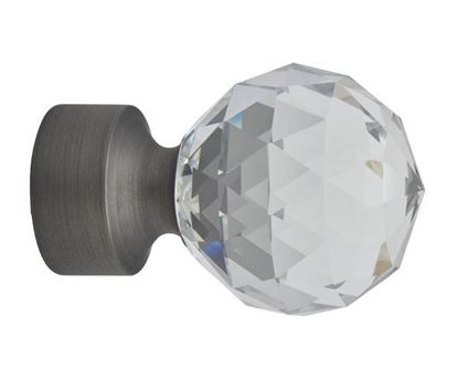 Picture of Select Crystal Stella Finial For 1 3/16" Diameter Acrylic Or Metal Drapery Rods